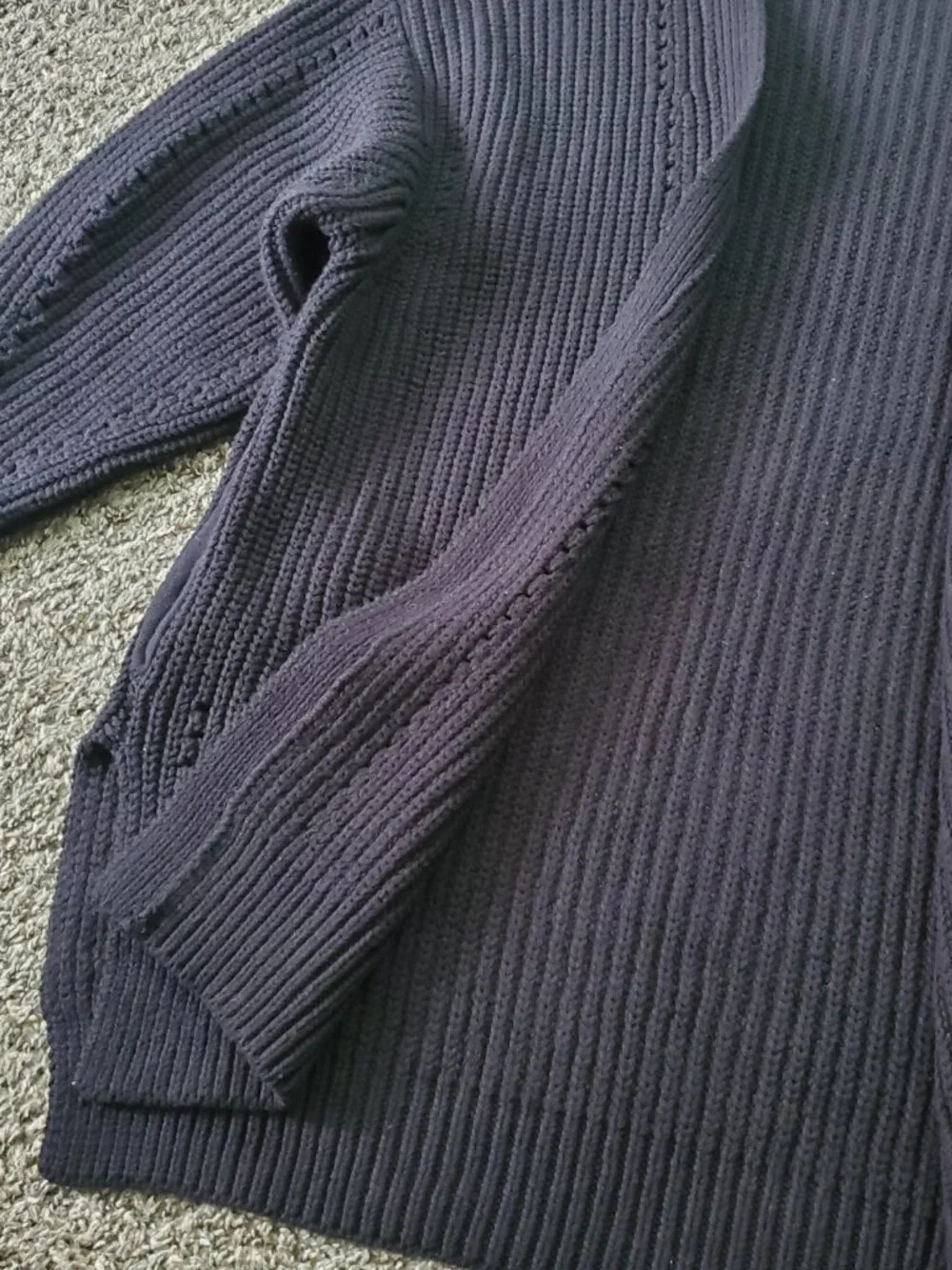 Free People Nightingale Cardigan Knit Open Front in Black - Large - Picture 5 of 9